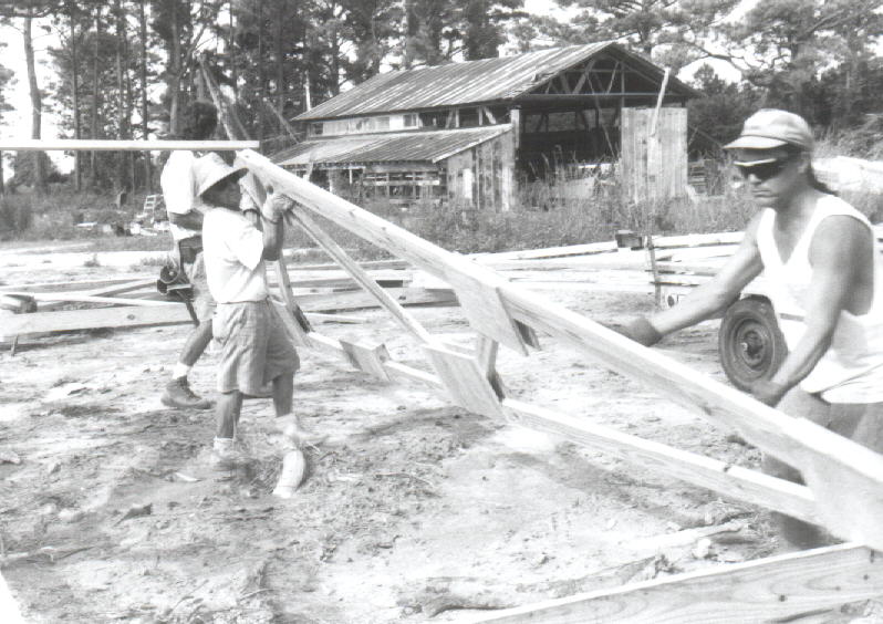 Crew Building Trusses