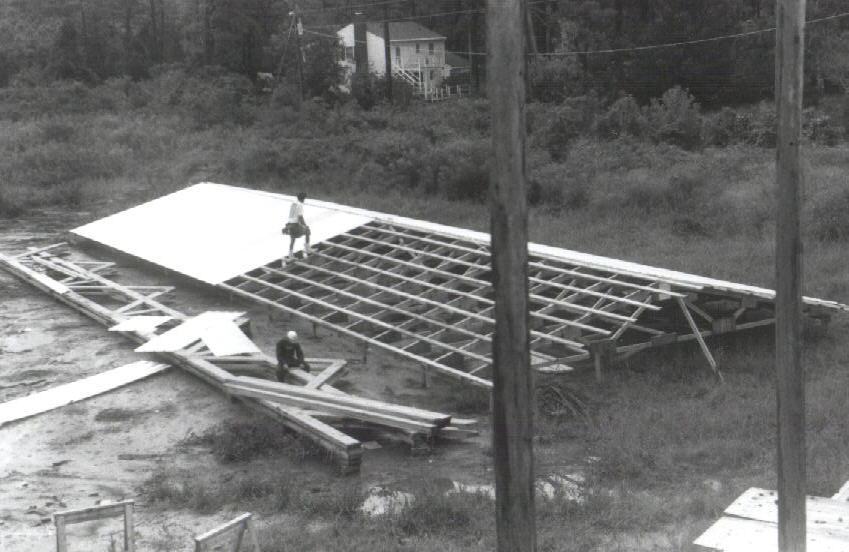 Constructing shed roof